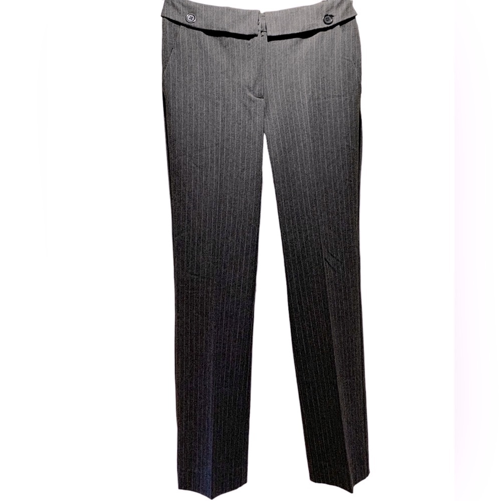 New Women grey and white striped trousers MNG Suit size 36